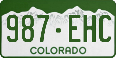 CO license plate 987EHC