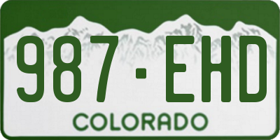CO license plate 987EHD