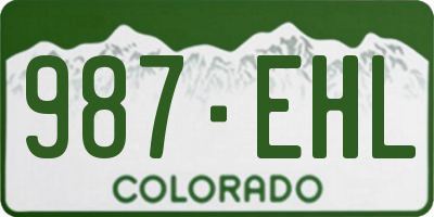 CO license plate 987EHL