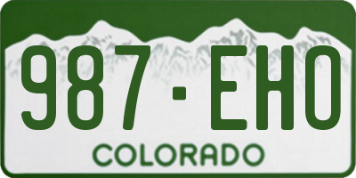 CO license plate 987EHO