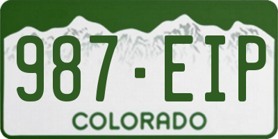CO license plate 987EIP