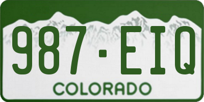 CO license plate 987EIQ