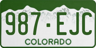 CO license plate 987EJC