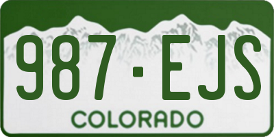 CO license plate 987EJS