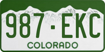 CO license plate 987EKC