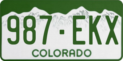 CO license plate 987EKX