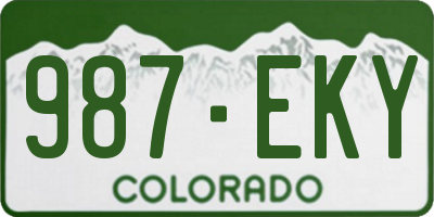 CO license plate 987EKY