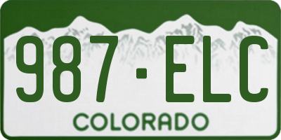 CO license plate 987ELC