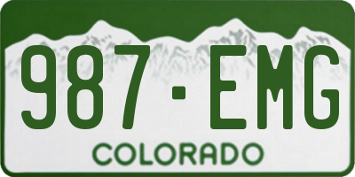 CO license plate 987EMG
