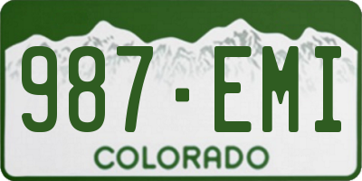 CO license plate 987EMI