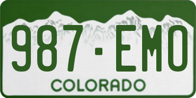 CO license plate 987EMO