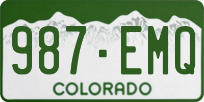 CO license plate 987EMQ