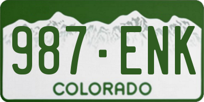 CO license plate 987ENK