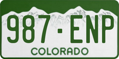 CO license plate 987ENP