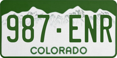 CO license plate 987ENR