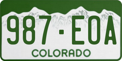 CO license plate 987EOA