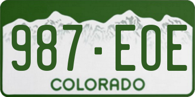 CO license plate 987EOE