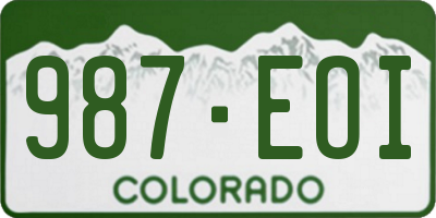 CO license plate 987EOI