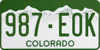 CO license plate 987EOK