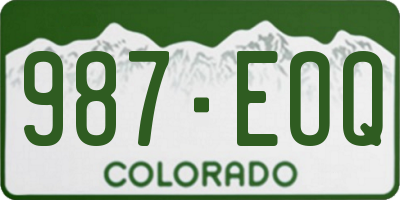 CO license plate 987EOQ