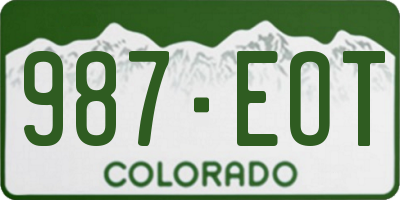 CO license plate 987EOT