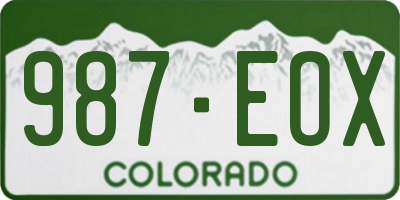 CO license plate 987EOX
