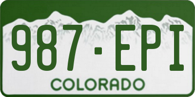 CO license plate 987EPI