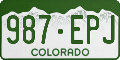 CO license plate 987EPJ