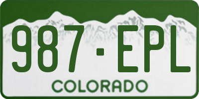 CO license plate 987EPL