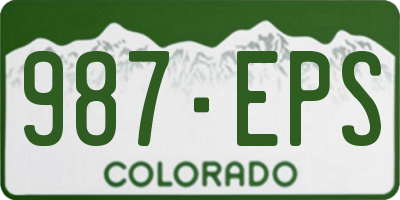 CO license plate 987EPS