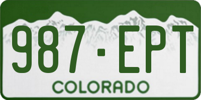 CO license plate 987EPT