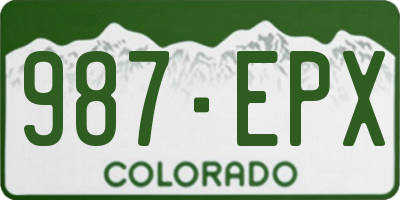 CO license plate 987EPX