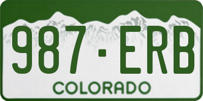 CO license plate 987ERB