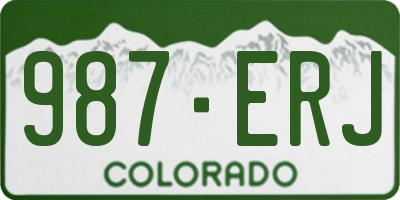 CO license plate 987ERJ