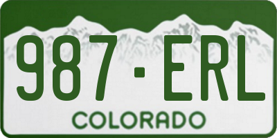 CO license plate 987ERL