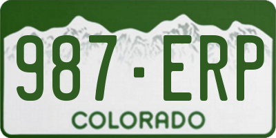 CO license plate 987ERP