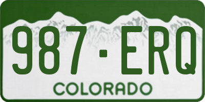 CO license plate 987ERQ