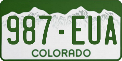 CO license plate 987EUA