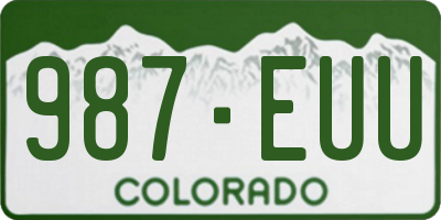 CO license plate 987EUU