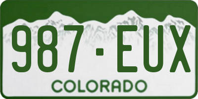 CO license plate 987EUX