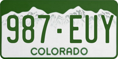 CO license plate 987EUY