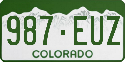 CO license plate 987EUZ