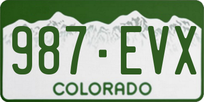 CO license plate 987EVX