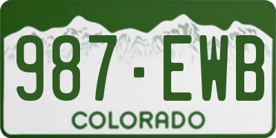 CO license plate 987EWB