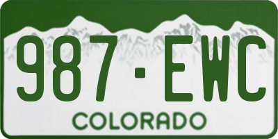 CO license plate 987EWC