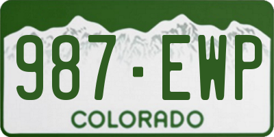 CO license plate 987EWP