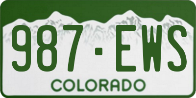 CO license plate 987EWS