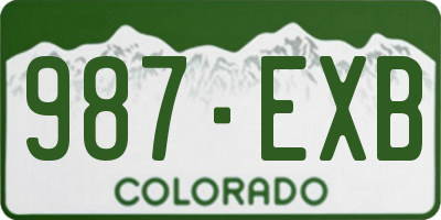 CO license plate 987EXB