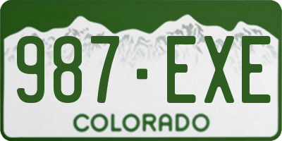 CO license plate 987EXE