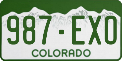 CO license plate 987EXO